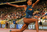 Saly Sarr lors de la finale de la Diamond League à Bruxelles